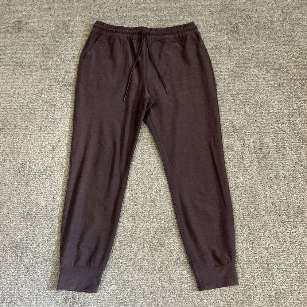 Beyond Yoga Joggers Womens Medium Pants Brown Pockets Stretch Soft Lounge USA